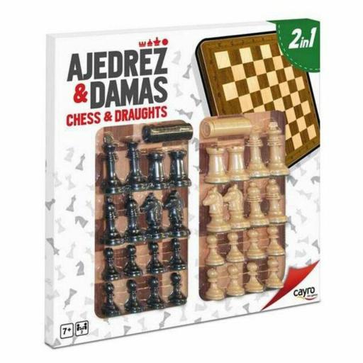 Tablero de Parchís, Ajedrez y Damas Cayro Madera Plástico [2]