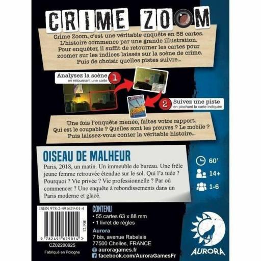 Juego de Mesa Asmodee Crime Zoom : Oiseau de Malheur (FR) [2]