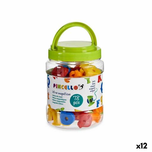 Letras Pincello Plástico Imán Multicolor