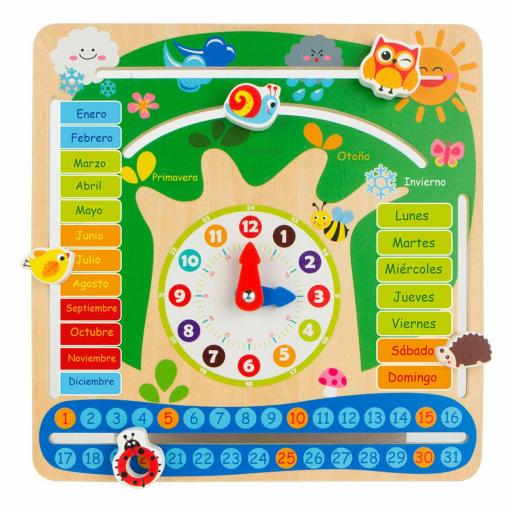 Juego Educativo Colorbaby Calendario 30 x 30 x 3 cm (6 Unidades) [2]