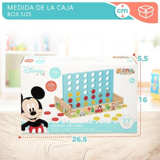 4 en Raya Disney 25 x 16 x 15,5 cm (6 Unidades) (37 Piezas) [1]