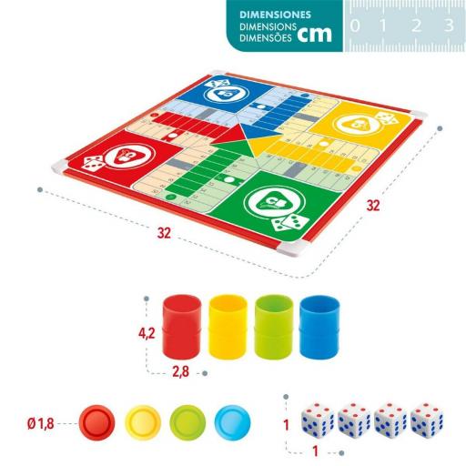 Tablero de Parchís y Oca CB Games 32 x 32 x 1 cm (25 Piezas) (6 Unidades) [3]