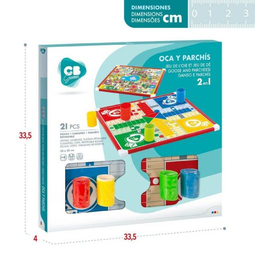 Tablero de Parchís y Oca CB Games 32 x 32 x 1 cm (25 Piezas) (6 Unidades) [1]