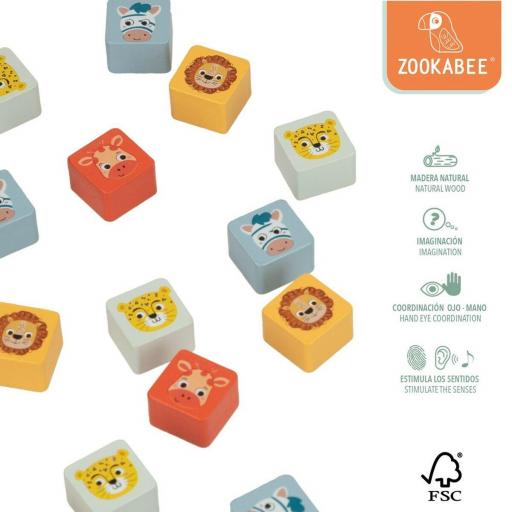 Tablero de Parchís y Oca Woomax Zookabee 30 x 3 x 30 cm Infantil Animales (6 Unidades) [3]