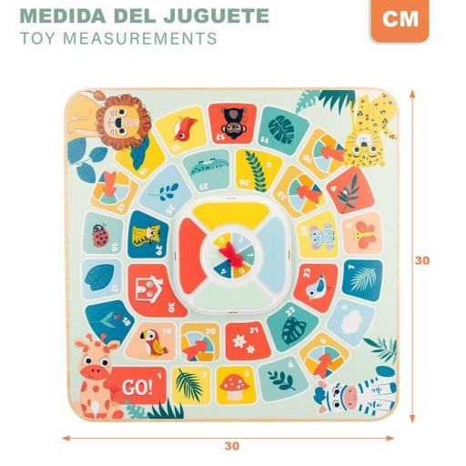 Tablero de Parchís y Oca Woomax Zookabee 30 x 3 x 30 cm Infantil Animales (6 Unidades) [2]