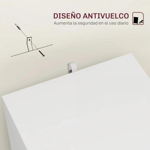 Archivador con Cerradura y 2 Cajones Barras Ajustables para Carpetas A4 y Carta Diseño Compacto 40x41,5x67,5 cm Blanco [7]