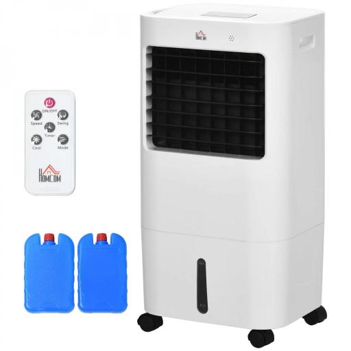 Enfriador de Aire Portátil Silencioso Aire Acondicionado con Pantalla LED y Control Remoto 32x37x74 cm Blanco [9]