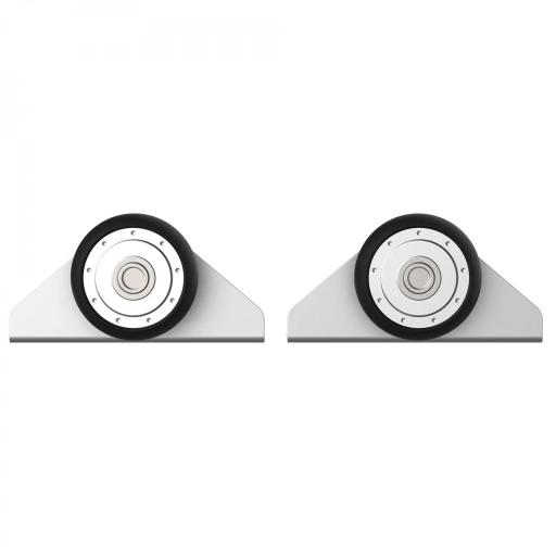 Herraje para Puerta Corredera 186 cm Kit de Accesorios para Puerta Corrediza de Madera con Riel de Metal [3]