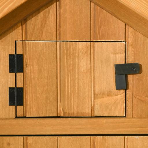 Cobertizo para Almacenaje de Herramientas 77x54,2x179 cm 0,3 m² Armario de Jardín de Madera con 3 Estantes y 2 Puertas [5]