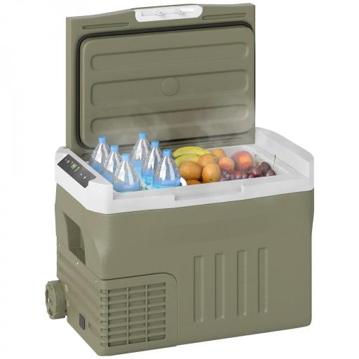 Nevera Portátil Eléctrica 30L Refrigerador de Coche 12V/24V -20℃ a +20 ℃ con Pantalla LED Táctil 61x39x41,5 cm Verde [10]