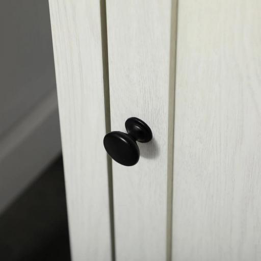 Armario Alto de Baño Mueble Columna de Baño con 3 Compartimientos Puerta y Estante Ajustable 39,5x30x160 cm Blanco [3]