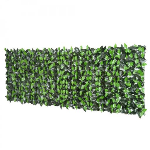 Seto Artificial en Rollo 3x1 m Pantalla de Cerca de Privacidad para Balcón Valla Jardín Exterior Planta Decorativa de Pared PE Fácil Montaje Verde [8]