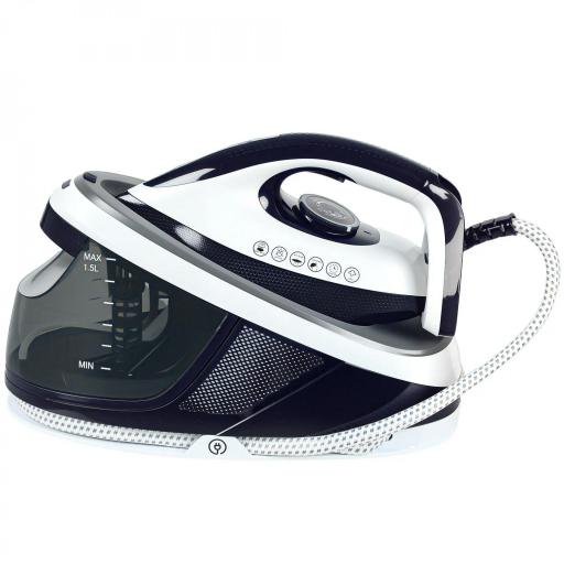 Centro de Planchado 2600W 100 g/min 8 Bares Función ECO Suela de Cerámica Sistema Antical Depósito Extraíble 1,5 L Azul [8]