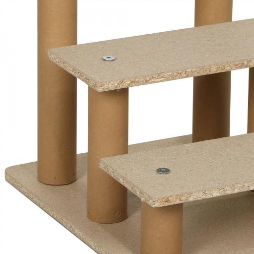 Escalera para Perros de 3 Peldaños con Funda Extraíble y Lavable para Mascotas Mayores para Cama Sofá 46x35x35 cm Gris [7]