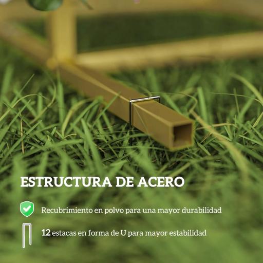 Set de 3 Arcos de Jardín para Rosas de Metal de 220/200/180 cm con Recubrimiento en Polvo para Patio Terraza Dorado [5]