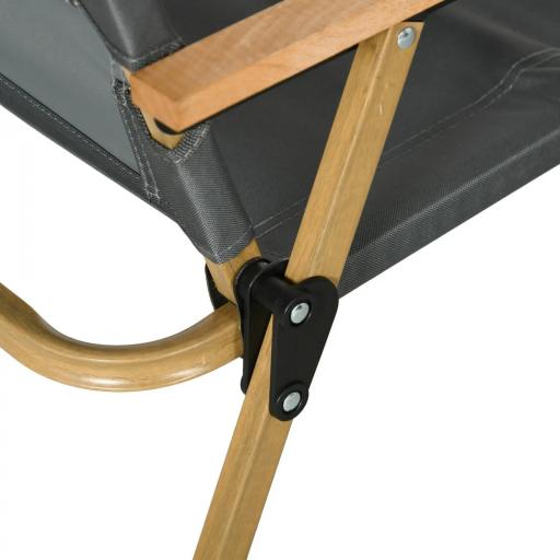 Outsunny Set 2 Sillas de Jardín Plegables con Reposabrazos Sillas para Camping y Playa en Tela Oxford 54x59x78 cm Gris Oscuro [4]
