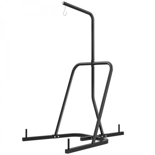 Soporte para Sacos de Boxeo con Marco de Acero Carga de 60 kg para Entrenamiento en Gimnasio Hogar Negro [4]
