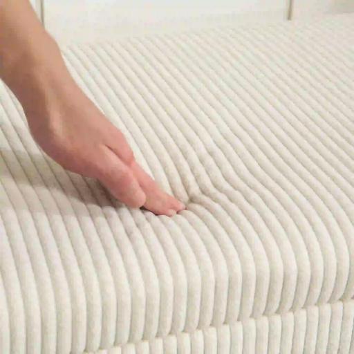 Banco Almacenaje Capacidad de 84 L 112x42x40cm Tapizado en Pana Pie de Cama para Sala de Estar Dormitorio Beige [8]