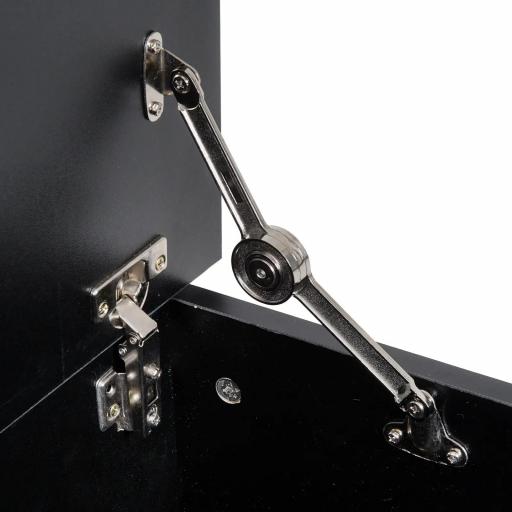 Arcón de Almacenamiento con Tapa Carga Máx. 120 kg para Dormitorio Salón 100x40x40 cm Negro [9]