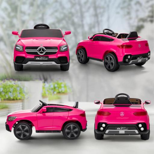 Coche Eléctrico para Niños Mercedes-Benz GLC Coupé 12V Mando a Distancia 2,4 G Motor Doble MP3 Rosa [2]