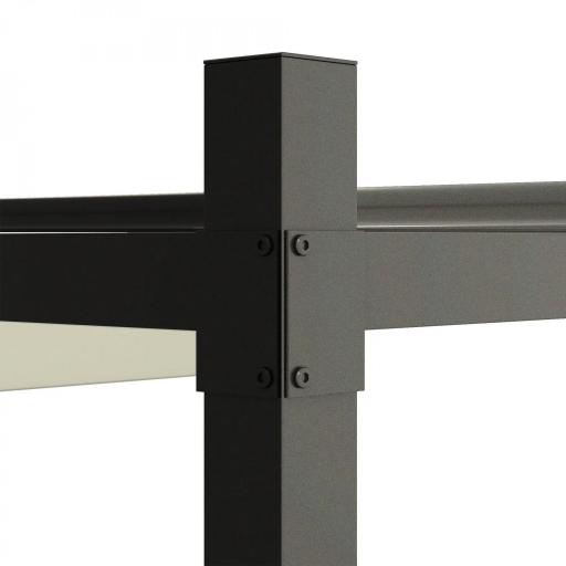 Pérgola de jardín exterior 3x3 m con techo retráctil y fijación magnética, toldo sol UPF30+, Crema [3]