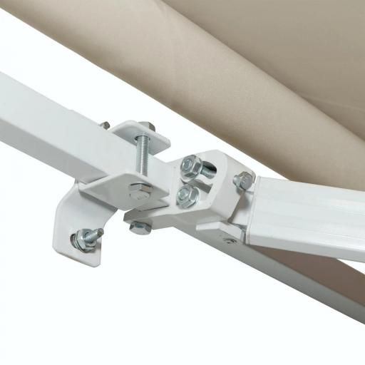 Toldo para Balcón 350x250 cm con Manivela de Metal Impermeable y Anti-UV para Jardín Terraza Ventanas Crema [6]