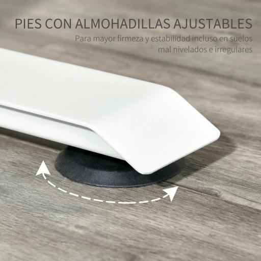 Escritorio Eléctrico de Pie 120x60x72-116 cm Macro de Escritorio de Altura Ajustable con 4 Teclas de Memoria Automática Inteligente para Oficina Casa Blanco [5]