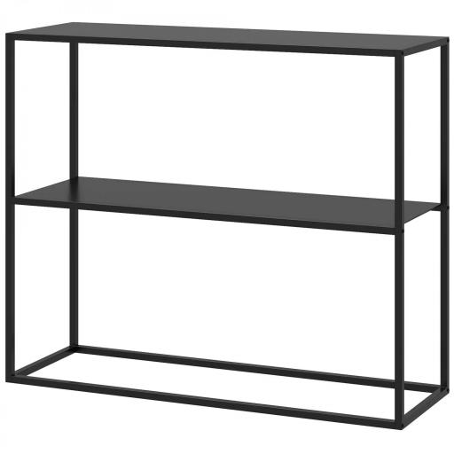 Mesa Consola de Estilo Industrial Mueble de Recibidor Elegante para Pasillo Carga 20 kg 90x30x75cm Negro [9]