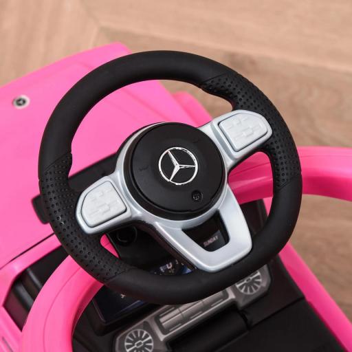 Coche Correpasillos para Niños de 1-3 Años con Licencia Mercedes G350 Capota Extraíble y Barandilla 85,5x40,5x95 cm Rosa [1]