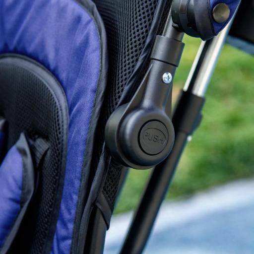 Triciclo para Bebés de +12 Meses con Mango de Empuje Telescópico y Desmontable Bolso para Mamá y Portabotellas Azul [3]