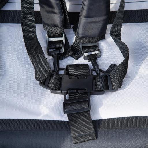 Remolque para 2 Niños 2 en 1, Función de Empuje, Protector de Lluvia, Freno, Amarillo [3]