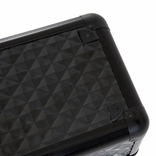 Estuche de Maquillaje Maletín para Maquillaje Organizador Cosméticos Profesional Caja de Belleza Portátil 4 Niveles 35.5x20x25.5cm Aluminio [5]