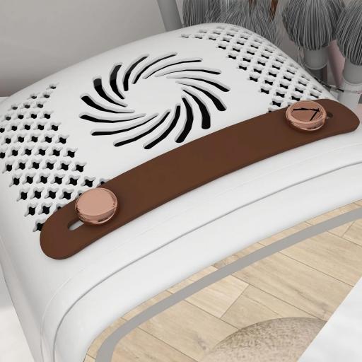 Nevera para Cosméticos Pequeña con 6L Capacidad con Puerta con Espejo y Luces LED Ajustables 24,3x19,4x35,6 cm Blanco [7]