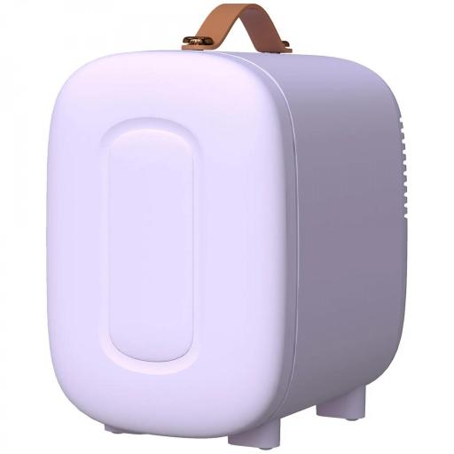 Nevera Pequeña Extrasilenciosa 4L 9V/240V para Enfriar y Calentar Mini Frigorífico 20,3x26,3x28 cm Violeta [5]