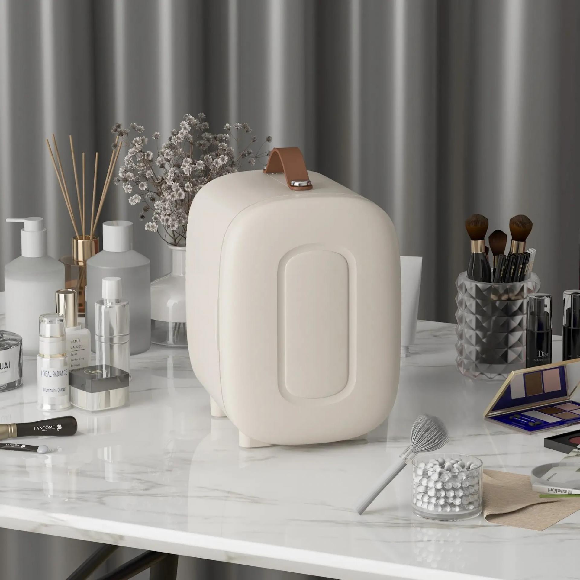 Nevera para Maquillaje 4L Nevera Cosméticos 9V/240V para Enfriar y Calentar Mini Frigorífico 20,3x26,3x28 cm Crema