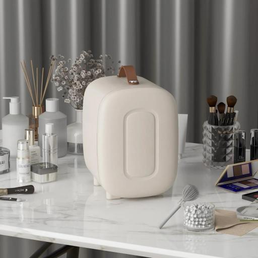 Nevera para Maquillaje 4L Nevera Cosméticos 9V/240V para Enfriar y Calentar Mini Frigorífico 20,3x26,3x28 cm Crema