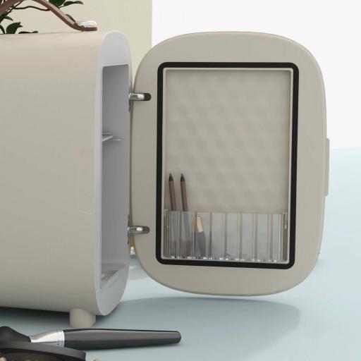 Nevera para Maquillaje 4L Nevera Cosméticos 9V/240V para Enfriar y Calentar Mini Frigorífico 20,3x26,3x28 cm Crema [7]