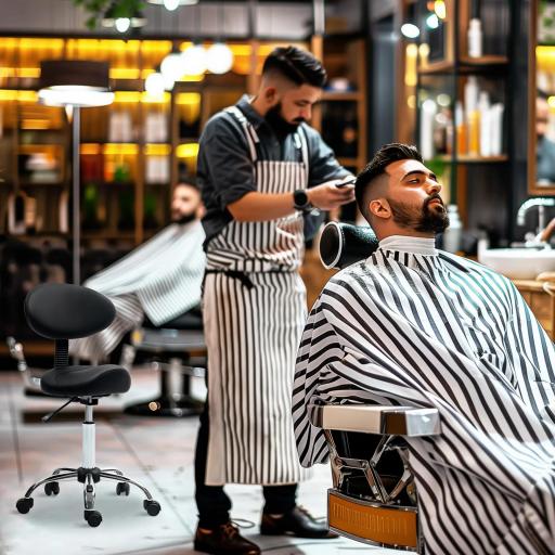 Taburete Giratorio con Respaldo y Ruedas Silla Ajustable para Salones de Belleza Estudio de Tatuajes 50x50x83-98cm Negro [2]