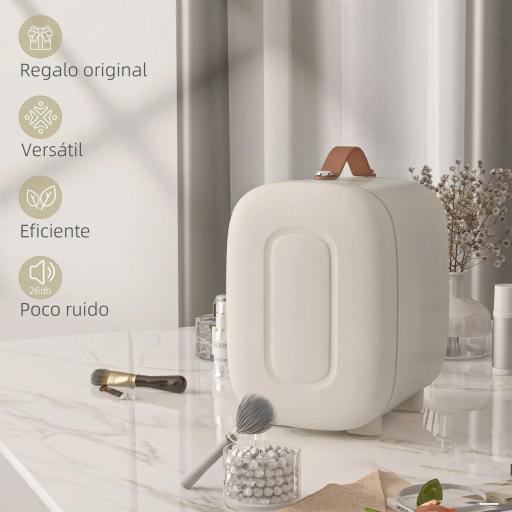 Nevera para Maquillaje 4L Nevera Cosméticos 9V/240V para Enfriar y Calentar Mini Frigorífico 20,3x26,3x28 cm Crema [7]