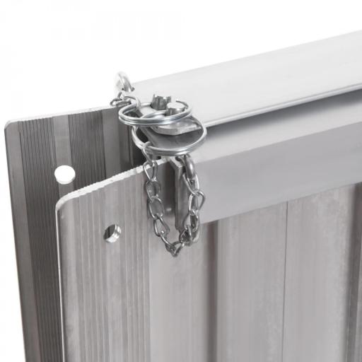 Rampa para Sillas de Ruedas Plegable 61 cm Carga 270 kg Rampa Portátil de Aluminio con Bordes de Seguridad Plata [3]