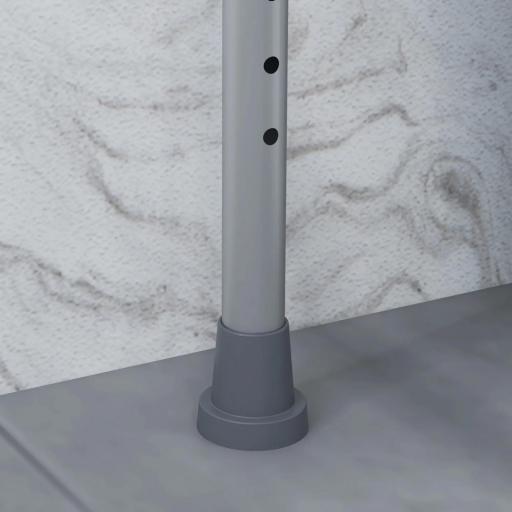 Silla con Inodoro de Aluminio Silla de Ducha con Altura Ajustable y Almohadillas Antideslizantes Carga 136 kg Gris [6]