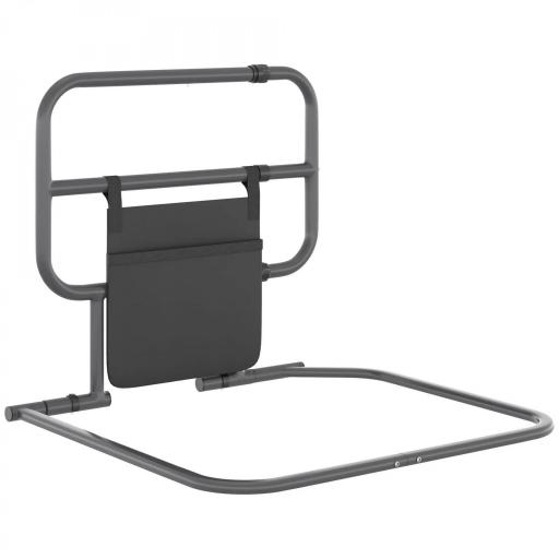 Barandilla de Cama Adulto Asidero para la Cama Plegable con Bolsillo de Almacenamiento 61x66x55 cm Gris [9]