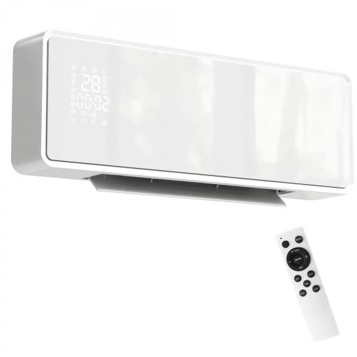 Calefactor Eléctrico Bajo Consumo de Pared 2000W con 3 Modos Pantalla LED Termostato Temporizador y Panel de Vidrio [8]
