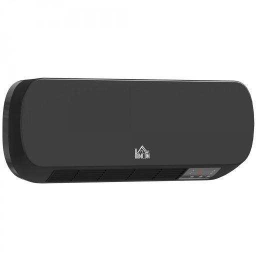 Calefactor Eléctrico de Pared 1000W/2000W Estufa con Pantalla LED y Mando a Distancia 45x18,6x11,5 cm Negro [9]