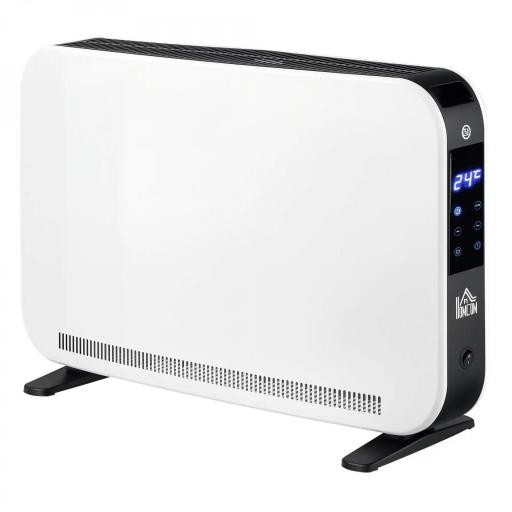 Calefactor Eléctrico 1830-2180W con 3 Modos Pantalla Táctil LED Termostato Regulable Temporizador para 12-18 ㎡ Blanco [8]