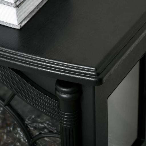 Chimenea Eléctrica 1000W/2000W con Temperatura Ajustable Protección contra Sobrecalentamiento 55x31x58 cm Negro [2]