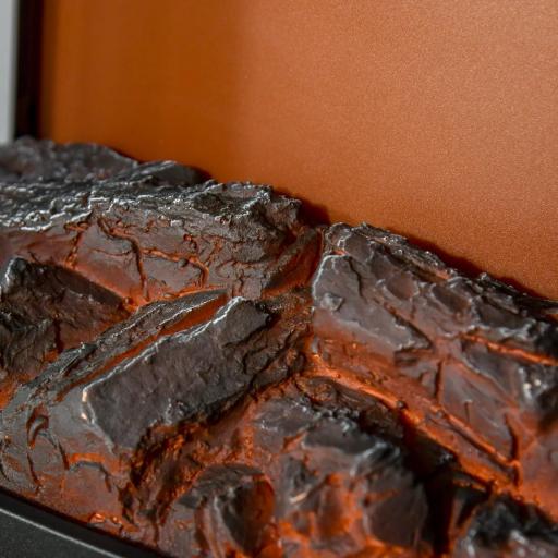 Chimenea Eléctrica 900W/1800W con Efecto de Llama Temperatura Ajustable y Protección Sobrecalentamiento Negro [5]