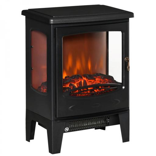 Chimenea Eléctrica 900W/1800W con Efecto de Llama Temperatura Ajustable y Protección Sobrecalentamiento Negro [9]