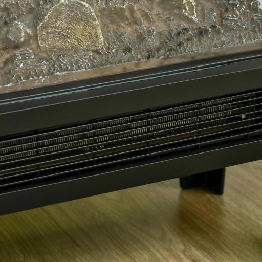 Chimenea Eléctrica 1000W/2000W Calentador de Chimenea con Llama LED Ajustable hasta 15-20 m² 40,5x20x62 cm Negro [7]