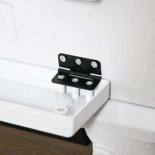 Chimenea Eléctrica Portátil 1000/2000W con Llama LED Brillo Regulable Termostato Ajustable y Protección Sobrecalentamiento para Salas de 25 m² 51x28x60 cm Blanco [6]